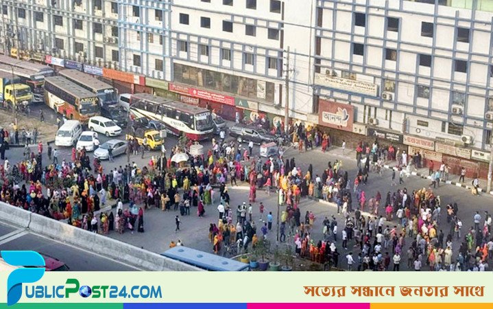 বনানীতে গাড়িচাপায় পোশাকশ্রমিক নিহত, সড়ক অবরোধ
