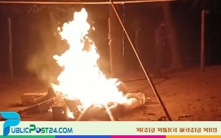 জুয়ার আসর পুড়িয়ে দিল পুলিশ