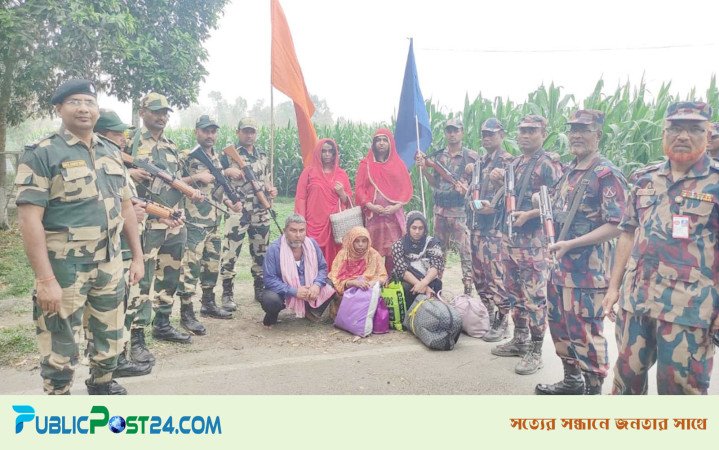 দহগ্রাম সীমান্তে স্বামী-স্ত্রীসহ ৫ জনকে ফিরত দিল বিএসএফ