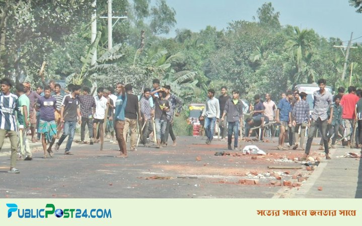 টাঙ্গাইলে দুই গ্রামবাসীর মধ্যে সংঘর্ষ, ৭০ দোকান ভাঙচুর