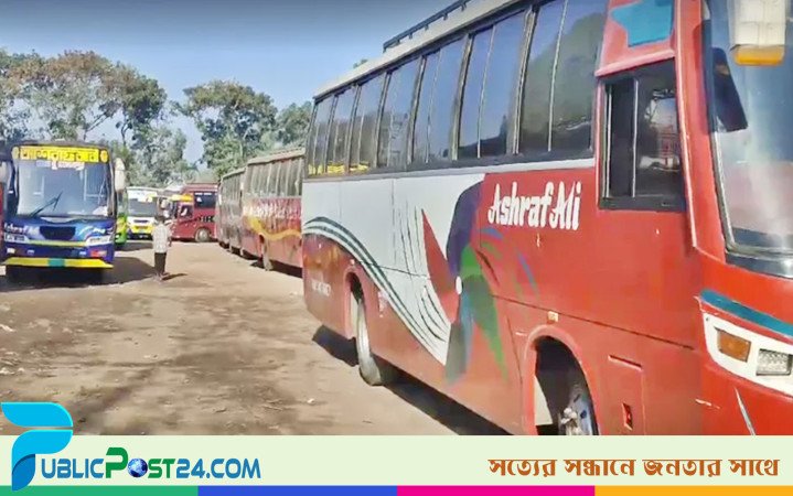 জামালপুরে দ্বিতীয় দিনের মতো পরিবহন ধর্মঘট