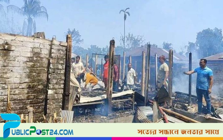 ঈশ্বরদীতে দিনের বেলা ভয়াবহ আগুন, প্রাণ গেলো ১২ ছাগলসহ গৃহবধূর