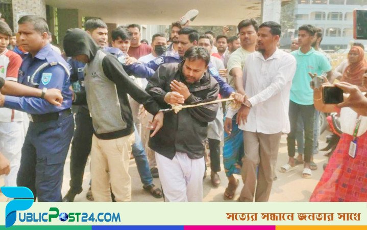 স্কুলছাত্রী ধর্ষণের মামলায় গ্রেপ্তার শিক্ষককে আদালত চত্বরে মারধর
