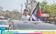 ব্যান্ডপার্টিসহ শতাধিক গাড়িবহর নিয়ে নিজ জেলায় সারজিস